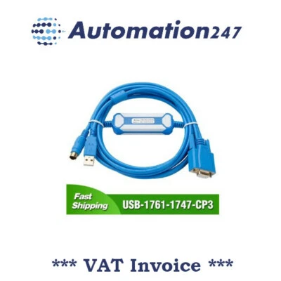 AMSAMOTION PLC Cable 1761 1747 CP3 USB Programming Cable for Micrologix SLC BW 002627