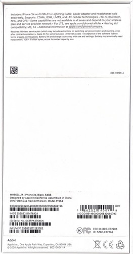 Original Apple Empty Box iPhone XR Black (No accessories/No Manual) - Picture 2 of 3