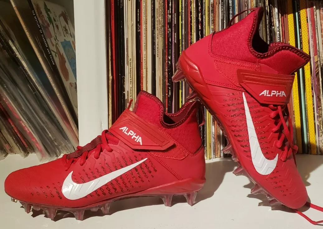 NIKE ALPHA PRO II 2 MID Mens Football Cleats Red size 8 AQ3209 | eBay