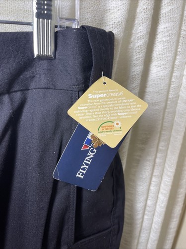 NUEVOS PANTALONES DE LANA DE POLIÉSTER CRUZ VOLADORA PARA HOMBRE 37600 LAPD AZUL MARINO 36 REG SIN DOBLADILLO - Imagen 7 de 12