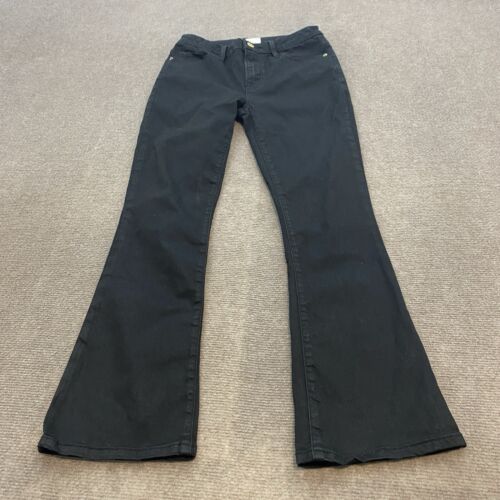 Frame Jeans Womens Size 25 Le Crop Mini Boot Black Wash Stretch Denim