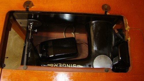 1951 Singer 201 elektrische Nähmaschine s/n AK699202, geprüfter Tisch für lokale P/U - Bild 18 von 24