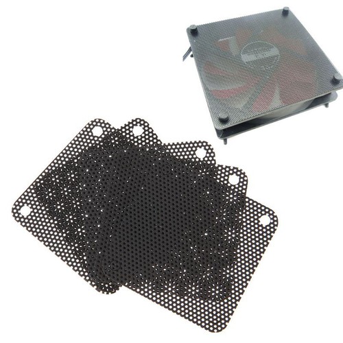 Dust Filter Computer Fan Filter Cooler PVC Black Dustproof for Case Cover PC Mes - Afbeelding 6 van 8