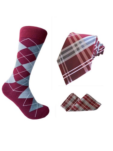 Juego de calcetines y corbata de vestir a juego para hombre, bolsillo cuadrado - Imagen 42 de 128