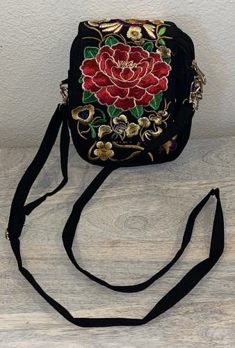 NEW CROSSBODY MESSENGER BAG EMBROIDERED PURSE BOHO ADJUSTABLE STRAP WALLET - Picture 11 of 24