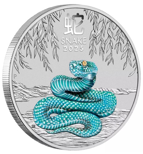 2024 2025 Australia Lunar SNAKE 1/4 oz Silver IN CARD Sidney Money Expo ANDA NEW - Picture 7 of 8
