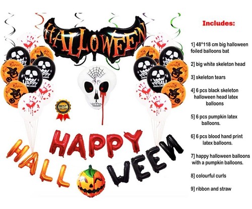 Balloons Halloween 100X Party Ballons Latex High Quality ballon haloween decor - Picture 19 of 29