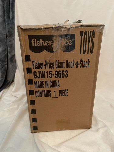 Fisher-Price Giant Rock-a-Stack Stacking Toy 6 Colorful Rings Jumbo Plastic New - Picture 3 of 5