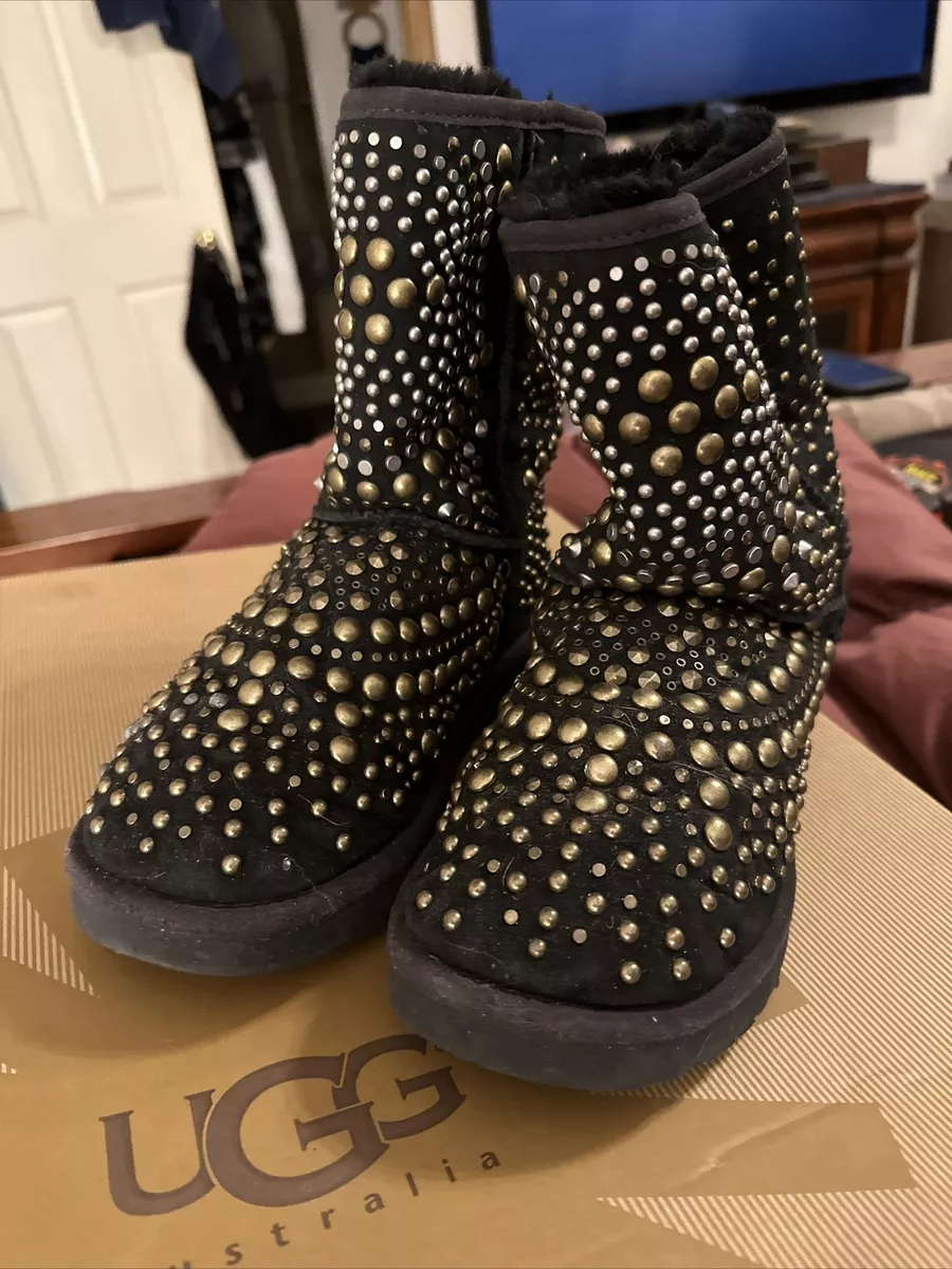 UGG AUSTRALIA JIMMY CHOO STUDDED BOOTS SZ 7 CELEB FAV LIMITED