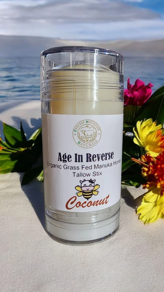 Tallow Manuka Honey Solid Stick Balm Organic Grass Fed Face Body Anti Aging - Image 2 of 4