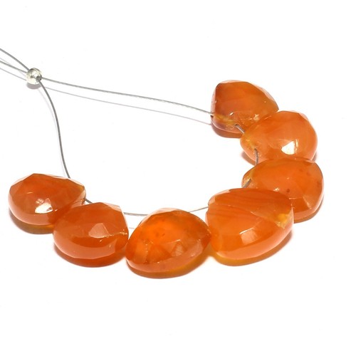 Karneol facettiert Herz Perlen Briolette Natur lose Edelsteinherstellung Schmuck - Bild 3 von 3