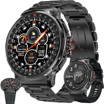 Smartwatch Herren Damen mit Telefonfunktion Armbanduhr für iPhone Samsung Huawei