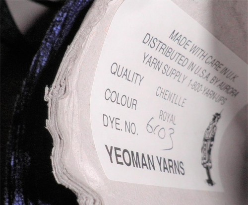 CONE YARN Yeoman CHENILLE Acrylic ROYAL BLUE Knitting Machine NEW - Picture 5 of 5