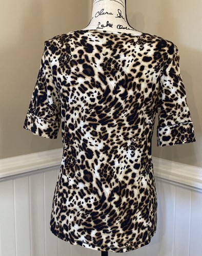 Cato leopard knit shirt womans. size M. animal print - Picture 5 of 6