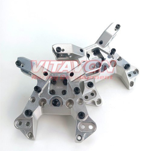 Vitavon CNC Alu7075 Front & Rear Shock Tower For Arrma Outcast 8S 1/5 Silver - Picture 3 of 5