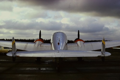 Vintage 35mm Foto Dia Lockheed L-18 Lodestar Silber Flugzeug Plane 70er 1975