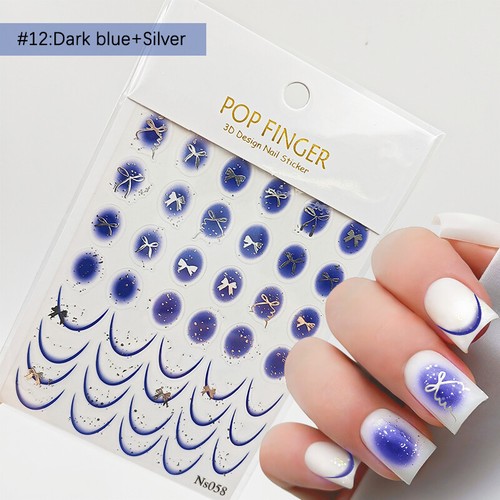 Pegatinas de uñas línea francesa degradada 3D línea degradada calcomanía de uñas accesorios para uñas - Imagen 27 de 49