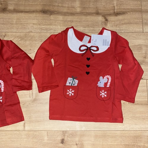 Mädchen langarmshirt Weihnachten, Gr. 86, Zwillinge - Bild 2 von 2