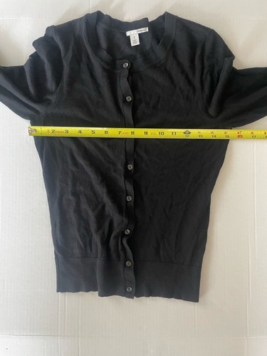 Nordstrom Halogen Black 3/4 Sleeve Top Small (see Sleeve Measurements In Photos) - Picture 3 of 8