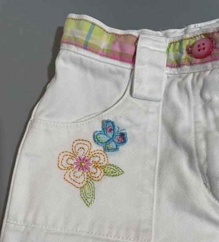 Gymboree PALM SPRINGS ‘06  EUC/HTF White 2 pocket Denim/Jeans Capris Size 3T - Picture 2 of 4