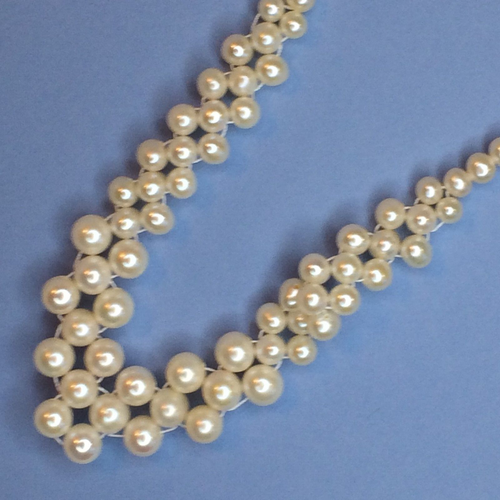 4-7 mm white cultured freshwater pearl rhodium over sterling silver 18" necklace - Picture 2 of 5