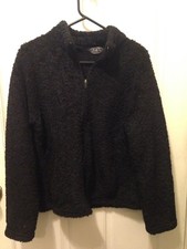 Women's Ladies Black Diamond Large Polartec Zip Up Jacket Polyester USA outdoors