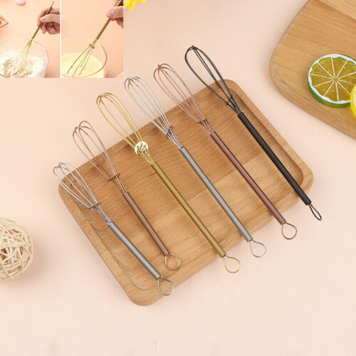 MINI Stainless steel Whisk Egg Beater Wisk Manual Balloon Wire Whisk Milk Ble LT - Picture 1 of 20