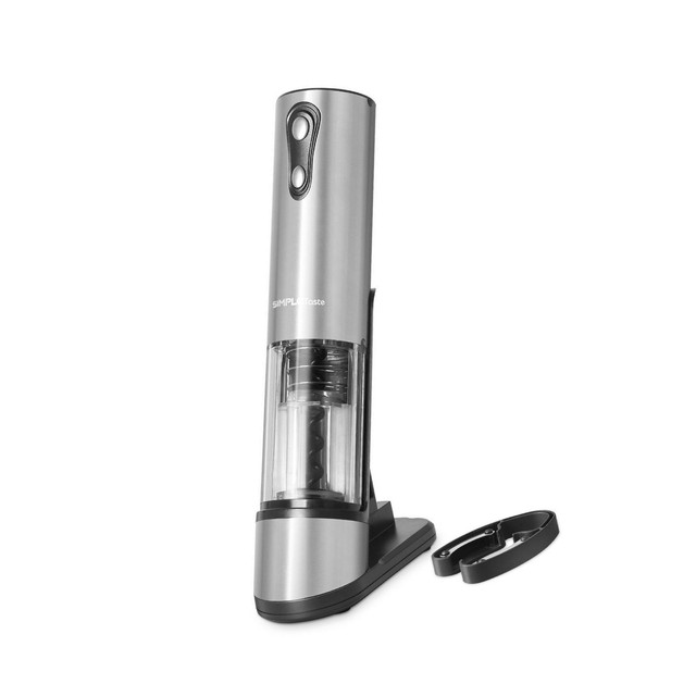 SimpleTaste Electric Automatic Wine Bottle Opener with Corkscrew, Blue LED Li...