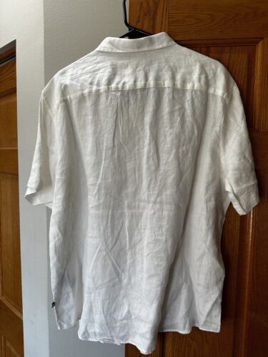 Nautica 100% Linen Mens Shirt XL RN 67835 CA 07415 WHITE - Picture 3 of 4