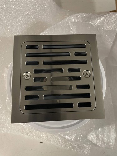 Delta DT062412-SS 4" Tile-In Square Shower Drain, Stainless - Picture 2 of 2