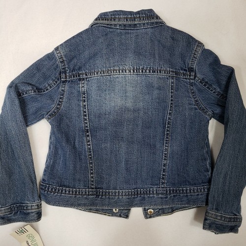 OshKosh Genuine Kids - New Girls Blue Medium Wash Denim Jacket - Size 5T - Picture 6 of 9