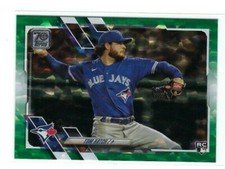 Tom Hatch RC 2021 Topps Series 2 #556 Green Ice Foil Parallel 163/499 Blue Jays