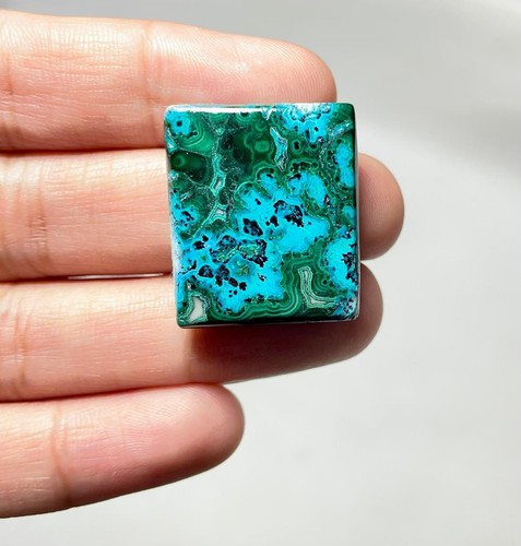 NATURAL CHRYSOCOLLA MALACHITE CABOCHON LOOSE GEMSTONE - Picture 5 of 6