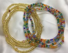 2 PC Handcrafted Waist Beads Jewelry African Bohemia Bracelets Anklet New 2155