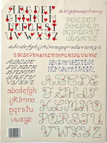 20 BACKSTITCH ALPHABETS Cross Stitch Chart by Anne Van Wagner Young #407 - Picture 2 of 2