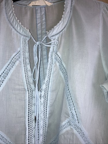 Gorgeous Pale Blue Cotton Top By Odd Molly - Size 1 - Picture 3 of 5