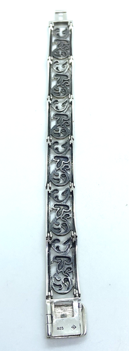 SILPADA Sterlingsilber/925 Floral Vine Roll Panel Gliederarmband 7" lang - Bild 4 von 8