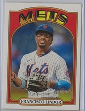 2021 Topps Heritage High 501 Francisco Lindor Missing Stars variation Mets