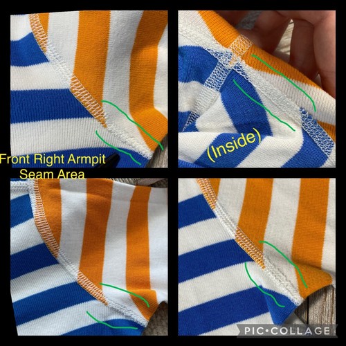 Hanna Andersson Striped PJ Top Kids Boys Girls Size US 6-7 JU - Picture 10 of 12
