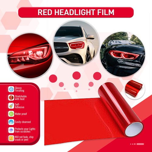 12"x59" Headlight Taillight Fog Light Tint Film Sticker Protector Accessories - Picture 17 of 23