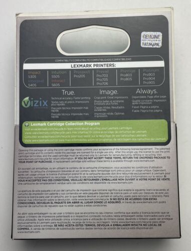 Cartucho de tinta cian Lexmark #100 14N0900 GENUINO NUEVO caja sellada - Imagen 2 de 6