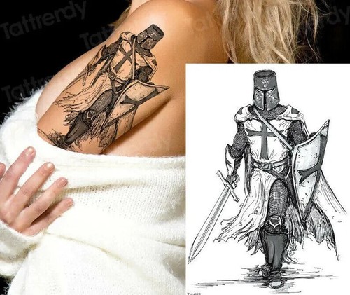 Templar Knight Crusader Temporary Waterproof Tattoo Sleeve Women Fake Sticker | eBay Templar Knight Crusader Temporary Waterproof Tattoo Sleeve Women Fake Sticker | eBay