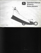 JOHN DEERE 19 AND 21 ROTARY MOWERS OPERATORS MANUAL