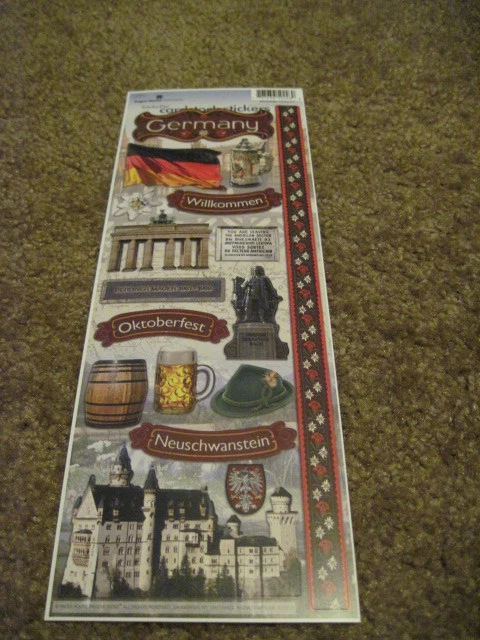 PAPER HOUSE PRODUCTIONS Scrapbooking Stickers Paper House 13" Germany Octoberfest Neuschwanstein Stein