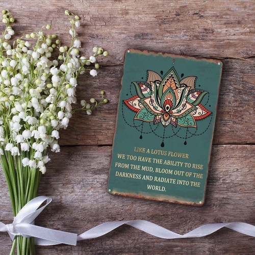 Sanwarm Metal Sign 8X12 Inch, Strawberry Leaves Flower Vintage Tin Sign Wall Art - Picture 68 of 74