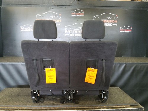 2012 DODGE DURANGO 3RD ROW BLACK CLOTH REAR BACK SEATS TRIM X9 - Picture 10 of 12