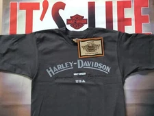 Vintage 1995 Harley Davidson American Tradition Gray Shirt Men's Small