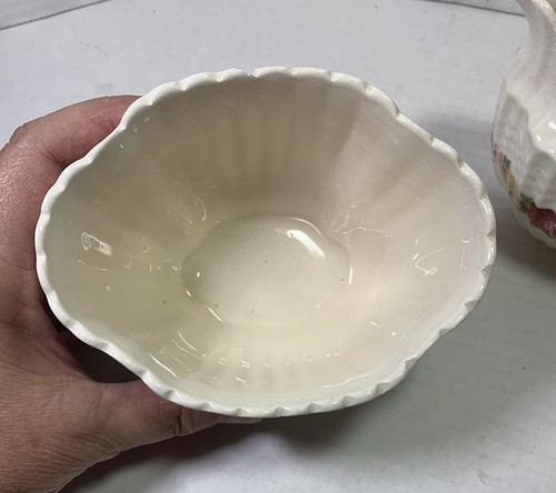 Copeland Spode "Rose Briar" Creamer & Lidded Sugar England 5" - Picture 4 of 16