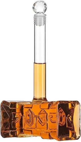 Whiskey Decanter Creative Hammer Shaped Crystal Glass Wine Dispenser 400 ml - Picture 3 of 6