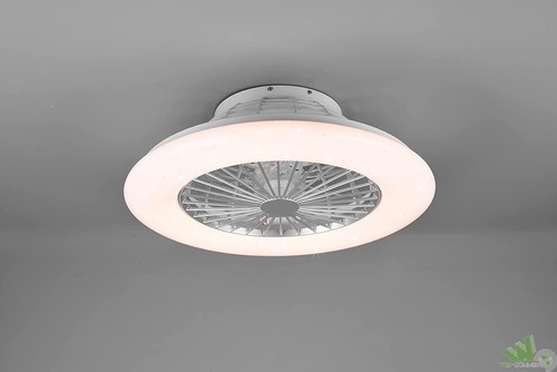 VENTILATORE SOFFITTO MULTICOLOR LAMPADARIO PLAFONIERA LED RGB 50 CM TELECOMANDO - Foto 8 di 9